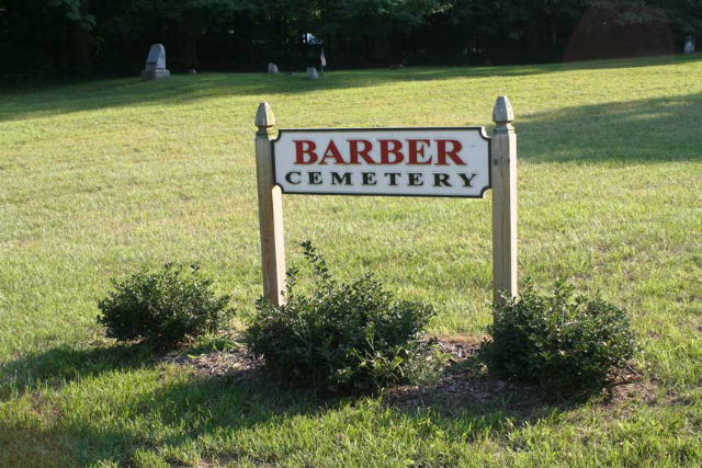 Barber Cemetery Sign