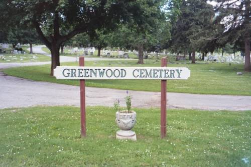 Greenwood Cemetery Sign