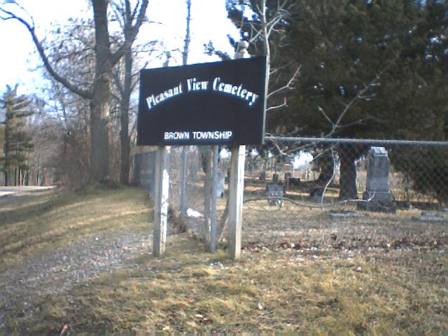 Pleasant View Cemetery Sign