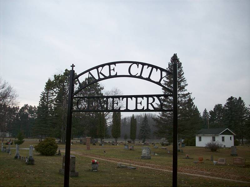 Lake City West Cemetery Entrance sign