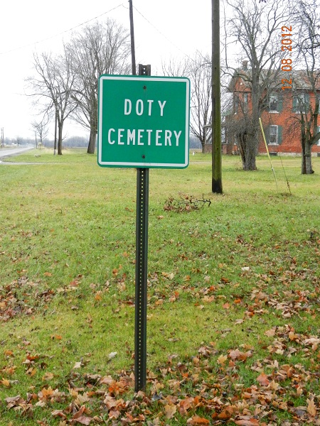 Doty Cemetery Sign