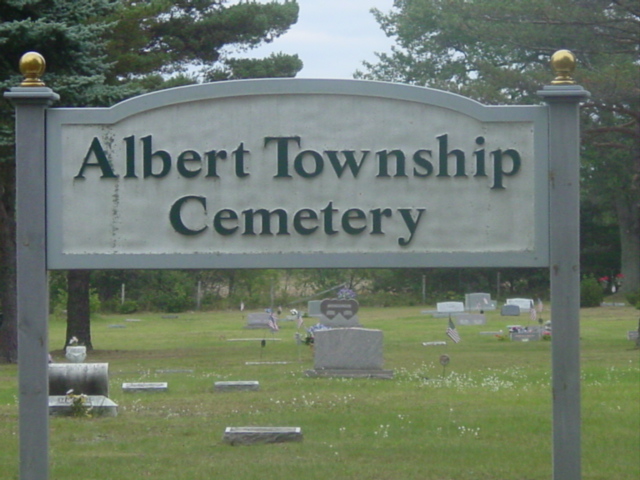 Albert Twp. Cemetery Sign