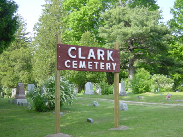 Clark Cemetery Sign