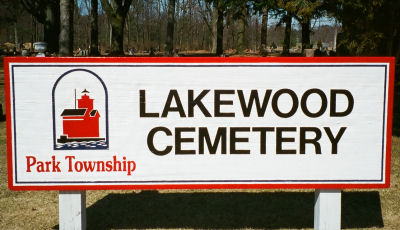 Lakewood Cemetery sign