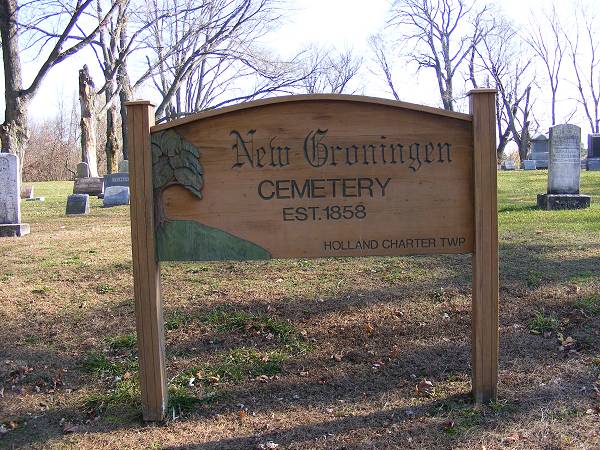 New Groningen Cemetery Sign
