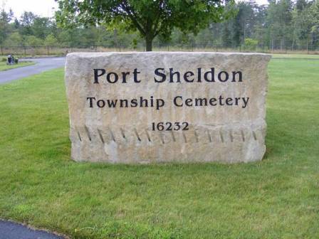 Port Sheldon Cemetery Sign