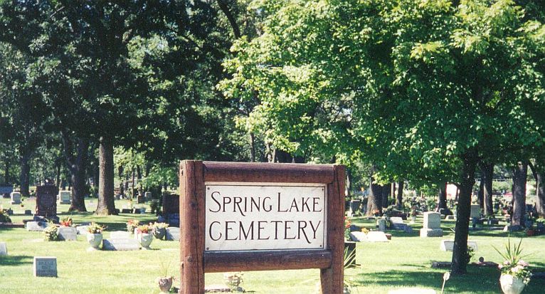 Spring Lake Cemetery Sign
