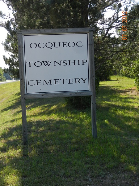 Ocqueoc Cemetery Sign
