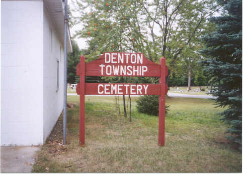 Denton Township Cemetery Sign