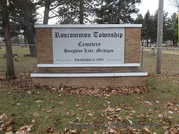 Roscommon Township Cemetery Sign