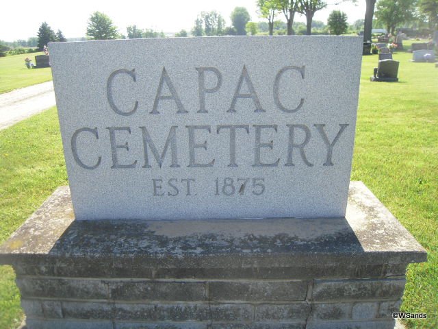 Capac Cemetery Sign