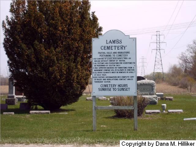 Lmabs Cemetery Sign