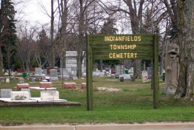 Indianfields Township Cemetery sign