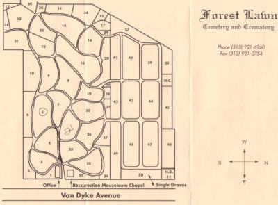 Forest Lawn Cemetery Map