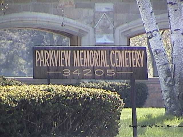 Parkview Memorial Cemetery Sign