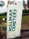 Holliman Cemetery Sign