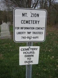 Sign For The Plains Cemetery