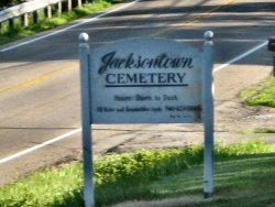 Sign For Jacksontown Cemetery