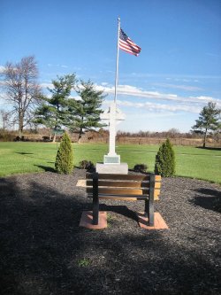 Large Cross with Bronze Plate Photo.