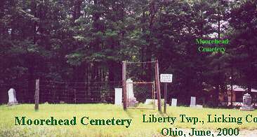 Moorhead Cemetery, Liberty Township, Licking County, Ohio