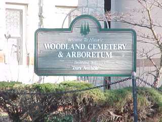 Woodland Cemetery Sign