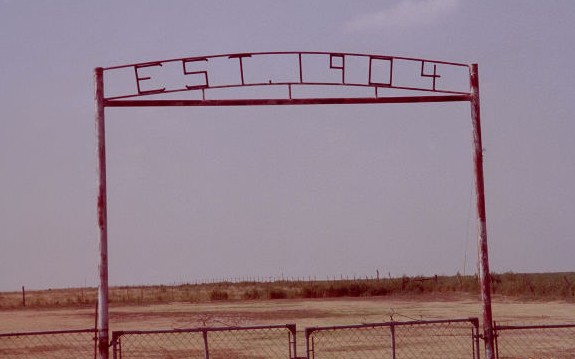 Entrance Gate Knowles Cemetery, Beaver Co., OK