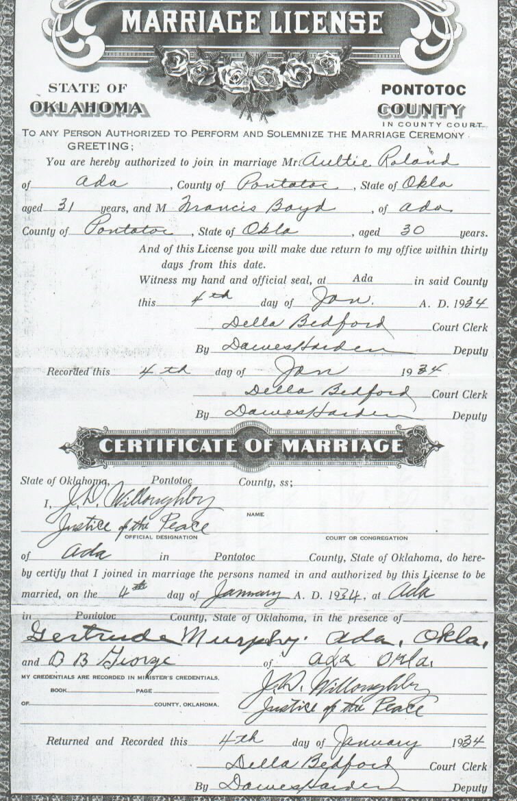 marriage license oklahoma