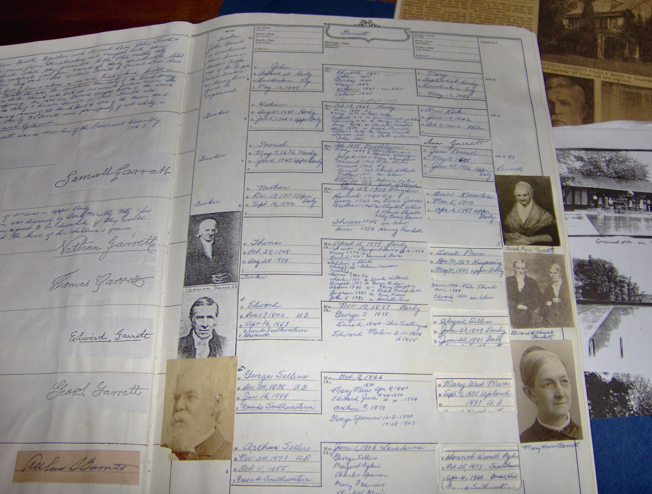 family tree photo book
