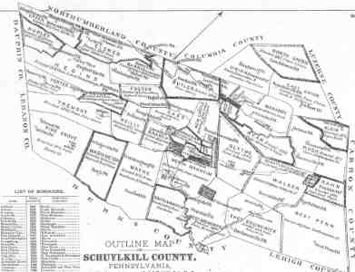 Schuylkill County Map