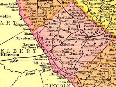 Abbeville County Map