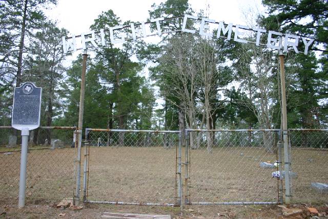 Wright Cemetery entrance, Rusk County, TX