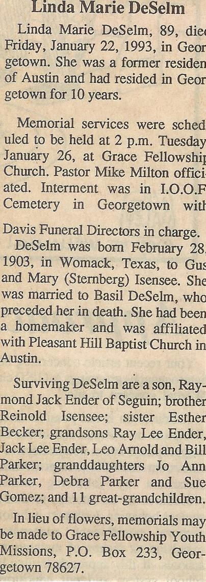 Obituary for Linda Marie DeSelm