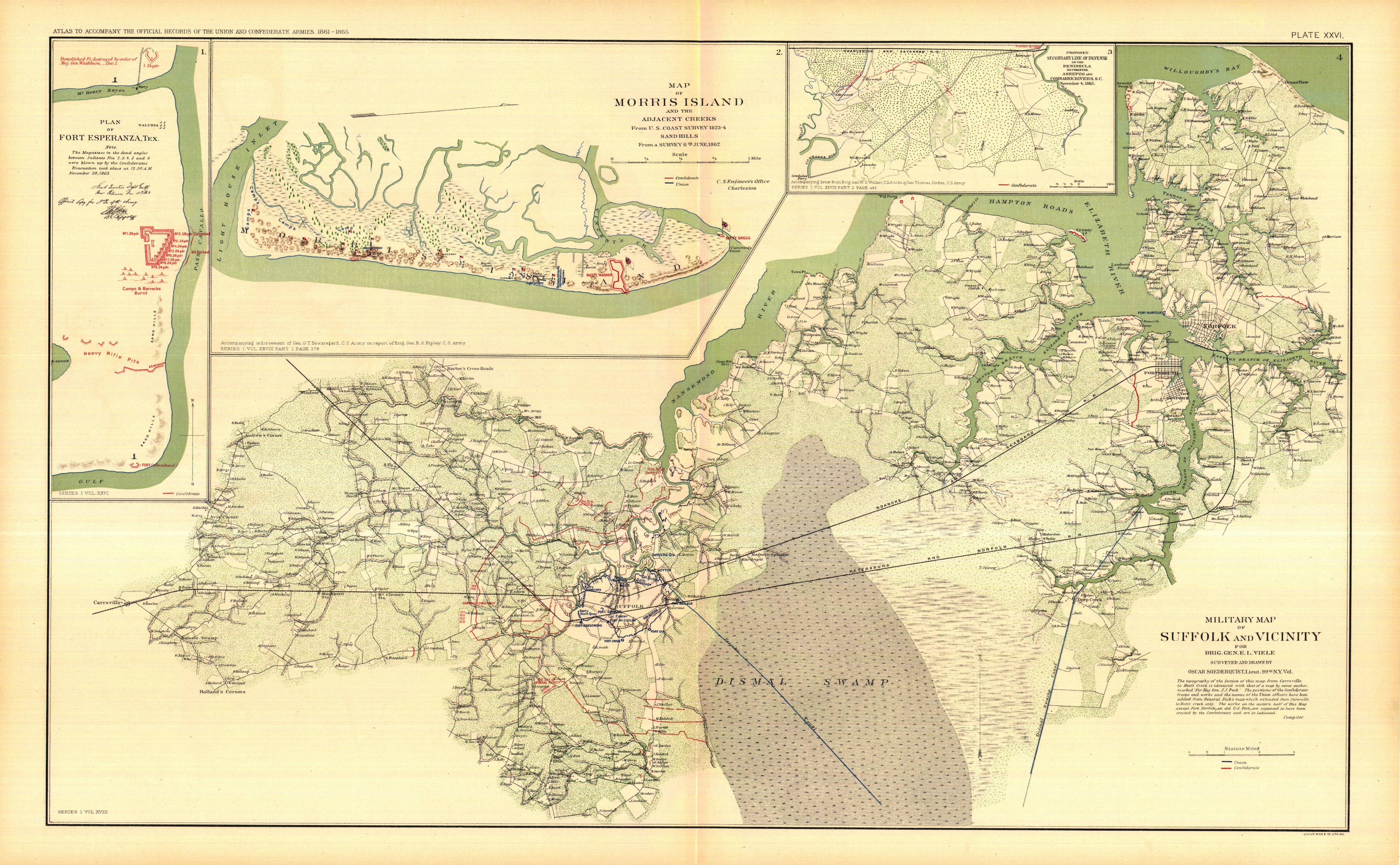 1823 VA MAP Portsmouth Suffolk Virginia Beach Saltville Virginia History ITS BIG 