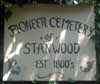 Stanwood Pioneer Cemetery Sign